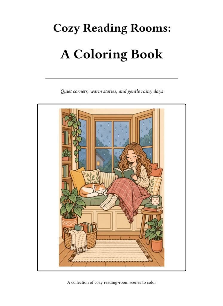 Cozy Reading Rooms: A Coloring Book